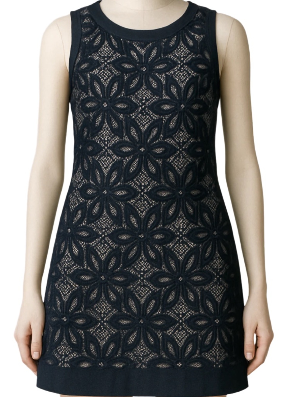 Laundry black and beige sheath dress